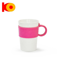 Heat Resistant Silicone Glass Coffee Cup With Cover